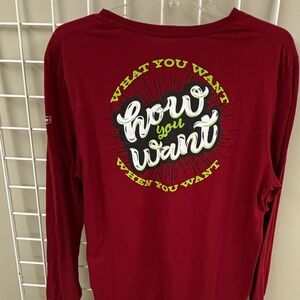 Sheetz long sleeve "What you want How you want When you want" T size XL. Unisex.